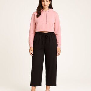 Tarse Chocolate Brown Silky Cropped Lounge Pants Size L SALE